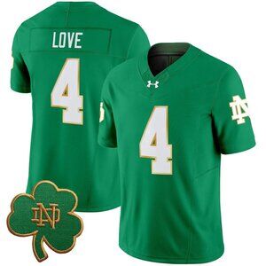 Jeremiyah Love Green Vapor Stitched Jersey For Mens Youths Select